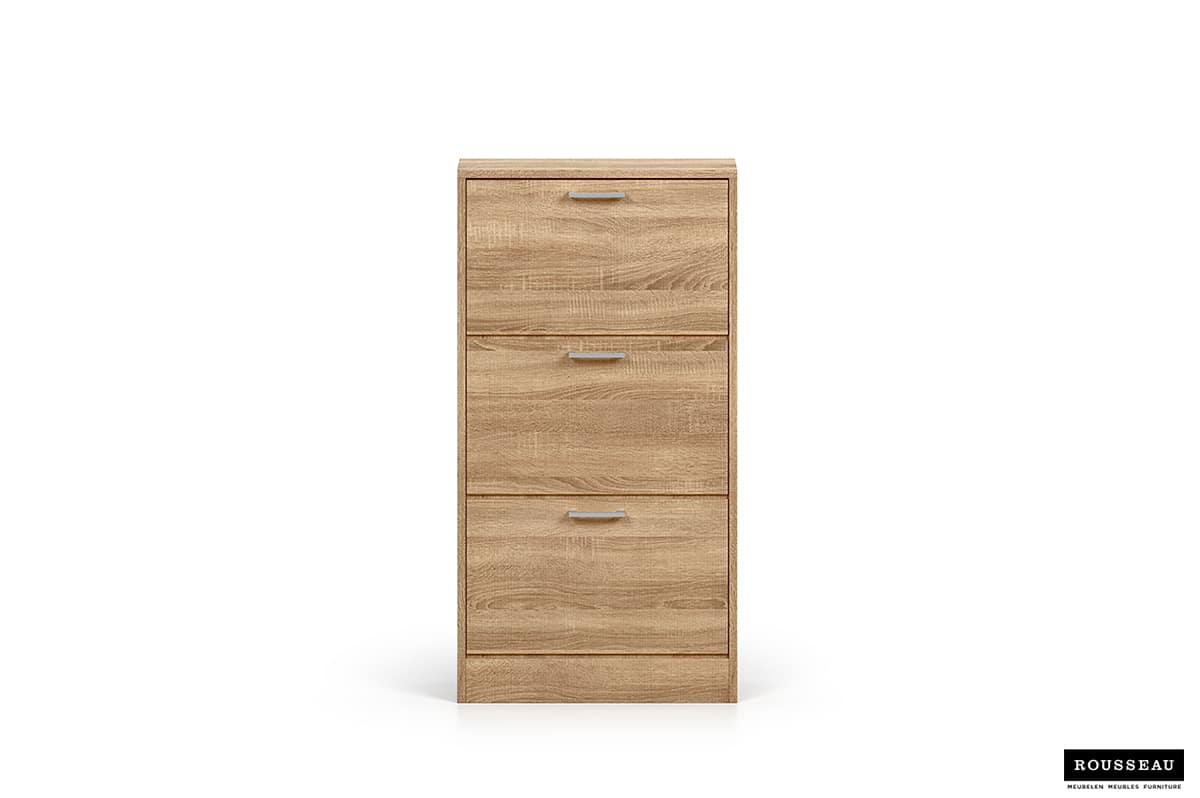 Armoire rangement chaussures 'Carini' 3 tiroirs Sonoma (RO-5202-3) – Image 6