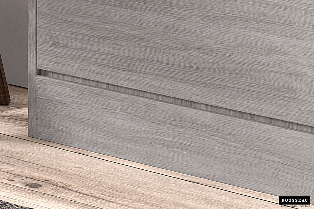 Armoire rangement chaussures 'Carini' 3 tiroirs Chêne gris (RO-5202-5) – Image 4