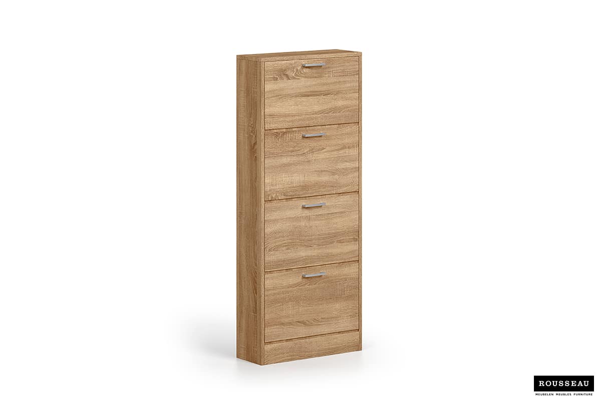 Armoire rangement chaussures 'Carini' 4 tiroirs Sonoma (RO-5203-3) – Image 5