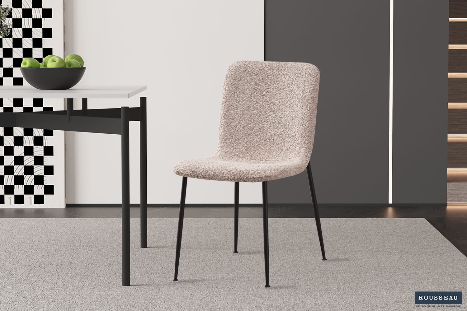 Chaise 'ALICE' bouclé (RO-9135) – Image 34