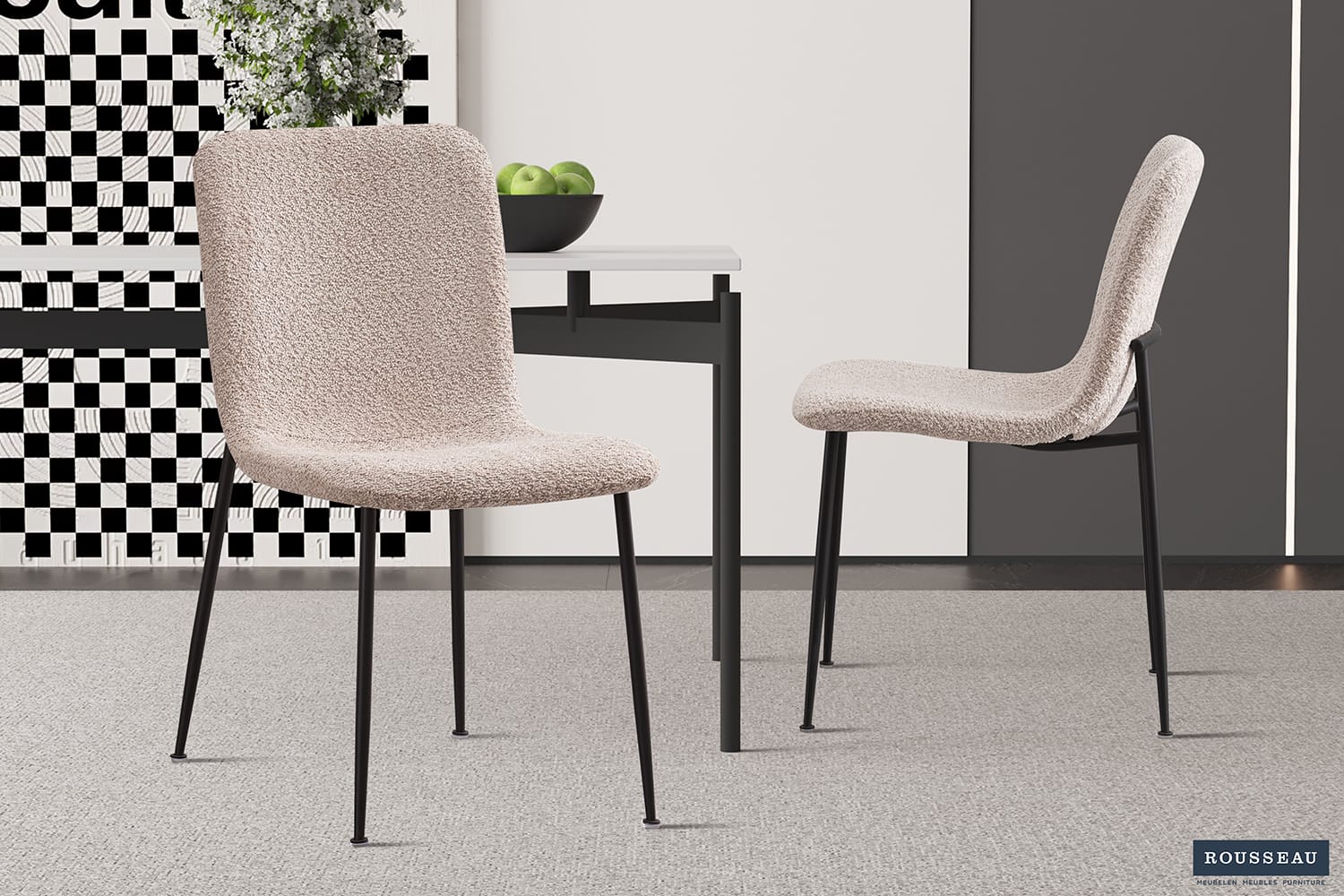 Chaise 'ALICE' bouclé (RO-9135) – Image 35