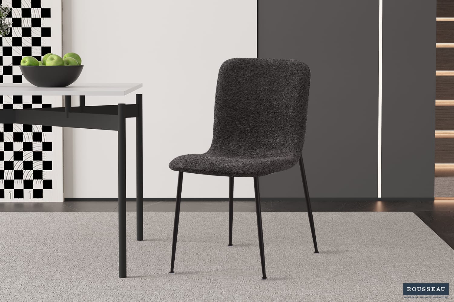 Chaise 'ALICE' bouclé (RO-9135) – Image 7