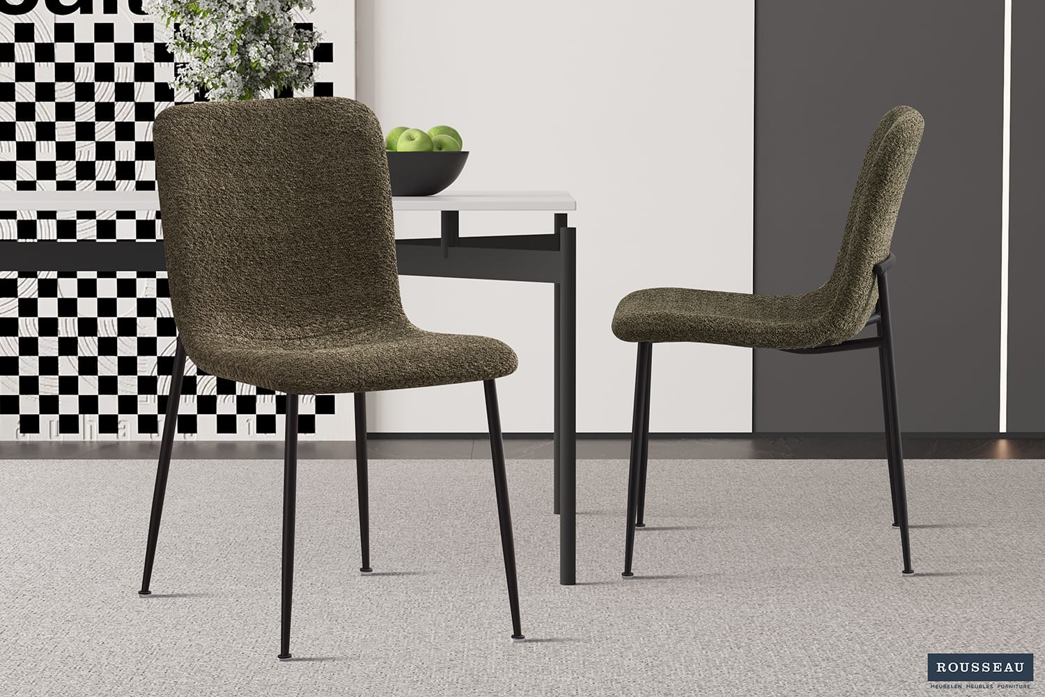 Chaise 'ALICE' bouclé (RO-9135) – Image 28