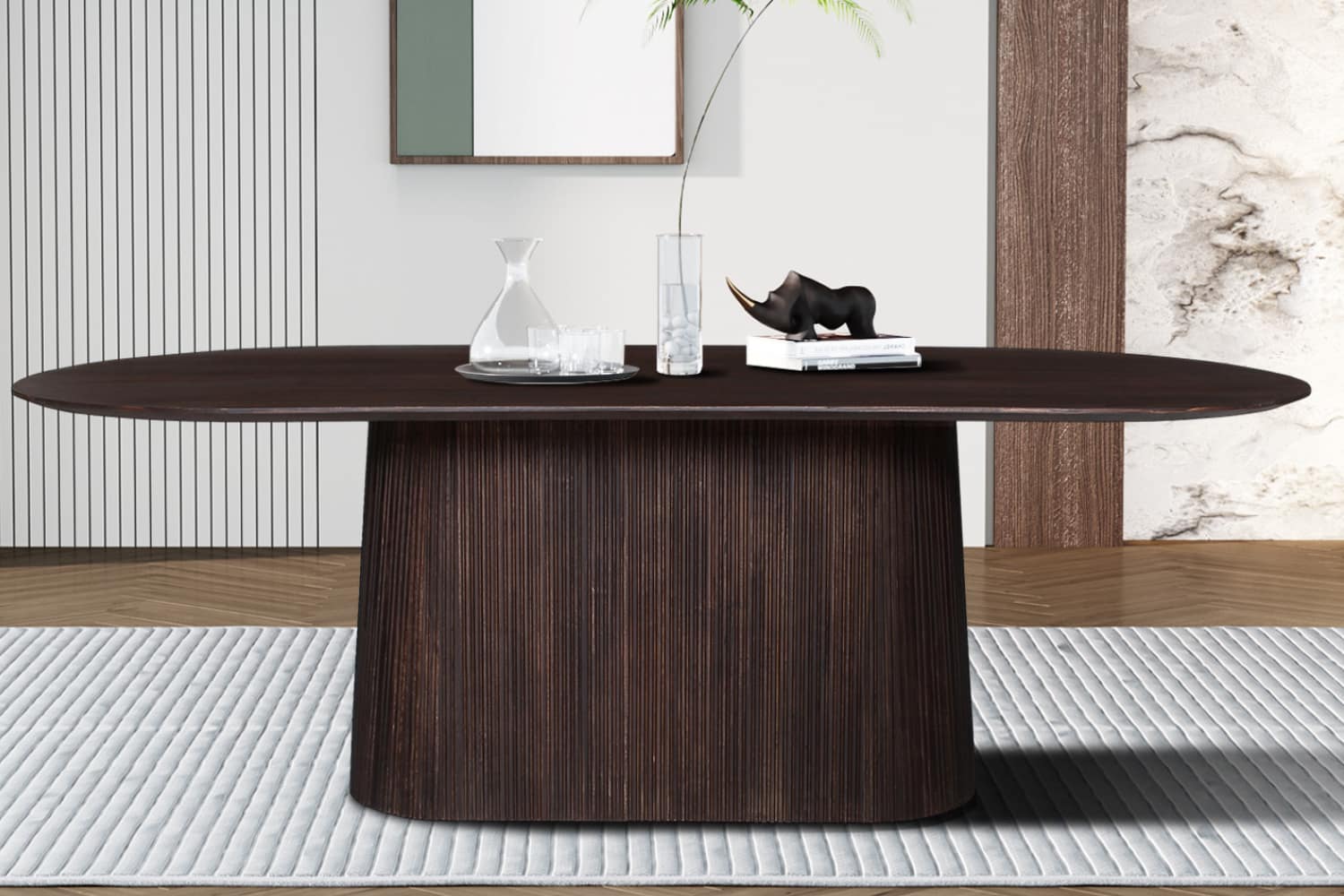 Table 'Miguel' Brun foncé 230 cm