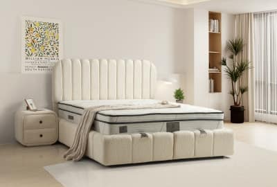 Lit-coffre Boxspring ROYAL CREAM