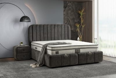 Lit-coffre Boxspring ROYAL GREY