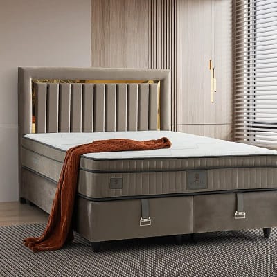 Lit-coffre Boxspring GÜZİDE GOLD