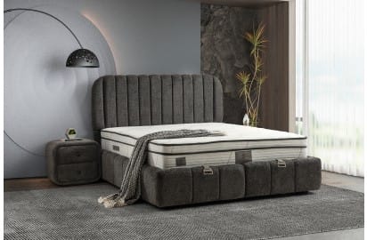 Lit-coffre Boxspring ROYAL GREY
