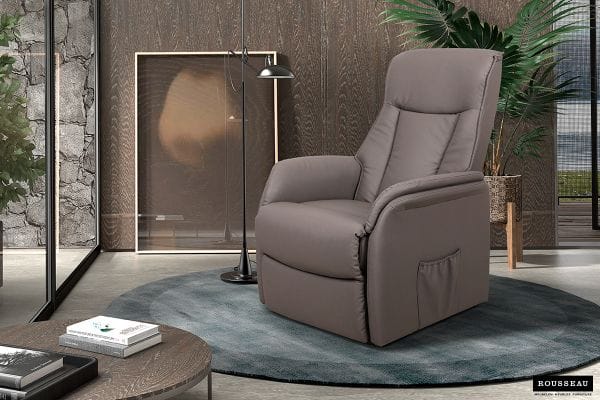 Relax electrique 'MIAMI' PU TAUPE (RO-4800-4)