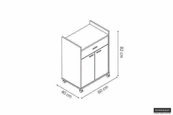 Desserte 'GINA' blanc/gris (RO-1970-5) – Image 8