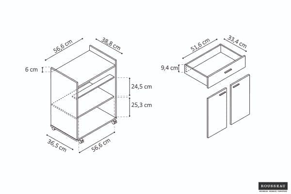 Desserte 'GINA' blanc/gris (RO-1970-5) – Image 9