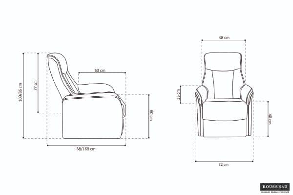 Relax electrique 'MIAMI' PU TAUPE (RO-4800-4) – Image 7