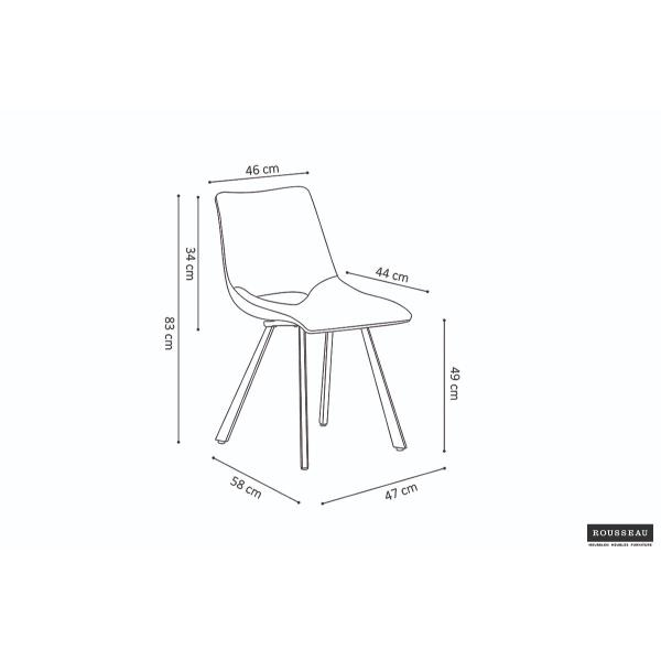 Chaise 'ASSISI' velours (RO-5528) – Image 28
