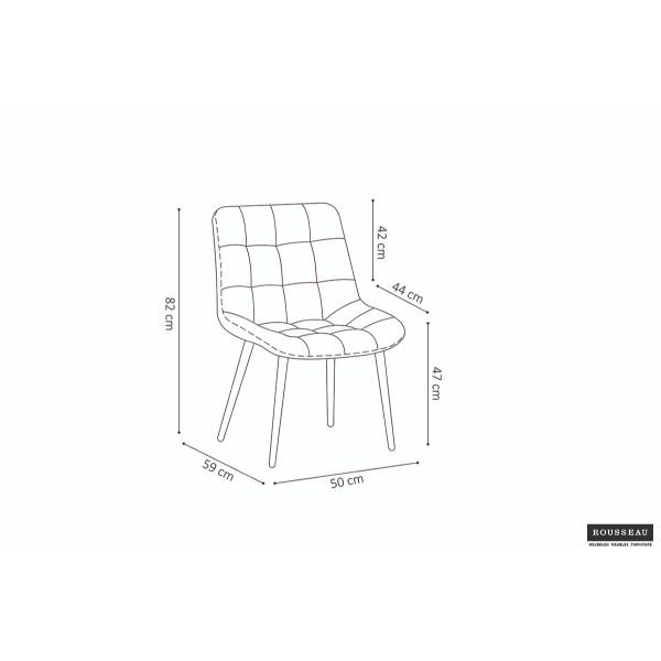 Chaise 'JUTA' velours (RO-9005) – Image 17
