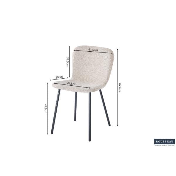 Chaise 'SUSAN' bouclé  (RO-9025) – Image 11