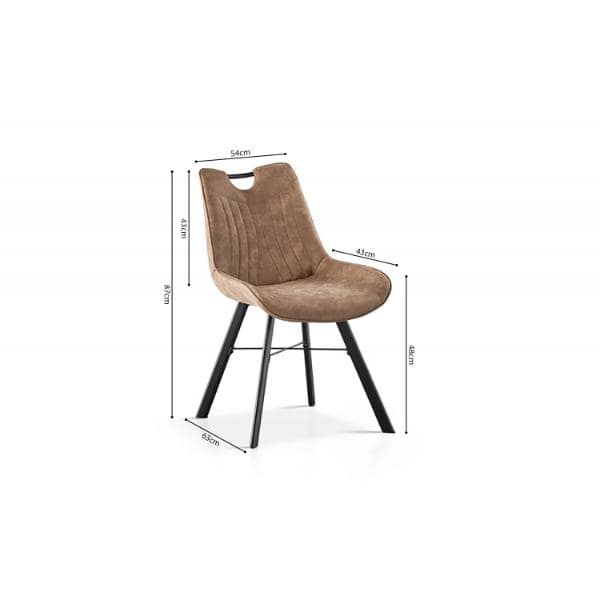 Chaise 'PABLO' pu micro fibre (RO-9105) – Image 7
