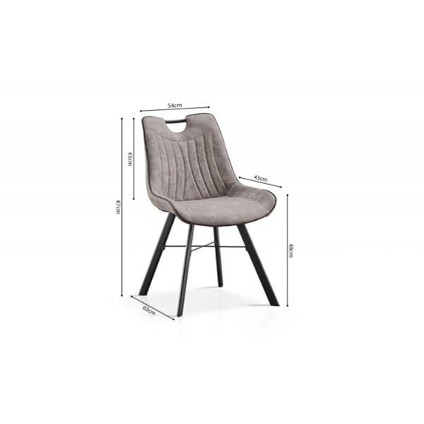 Chaise 'PABLO' pu micro fibre (RO-9105) – Image 14