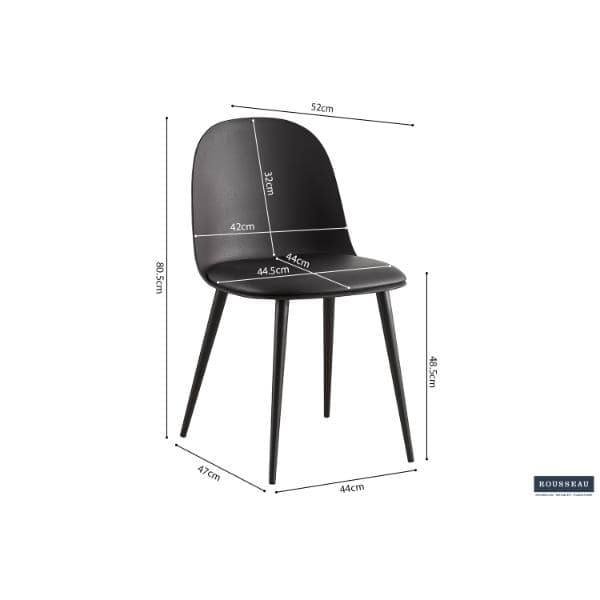 Chaise 'JASMIN' assise pp coussin (RO-9160) – Image 11