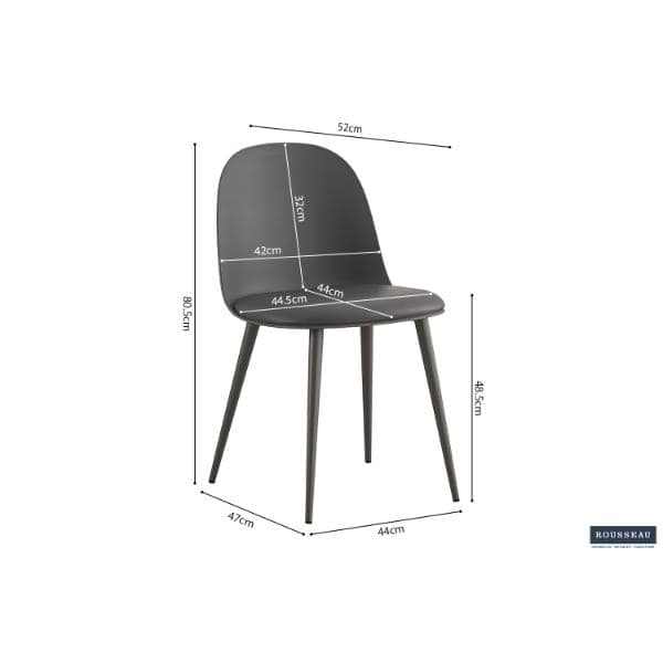 Chaise 'JASMIN' assise pp coussin (RO-9160) – Image 18