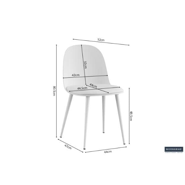 Chaise 'JASMIN' assise pp coussin (RO-9160) – Image 25