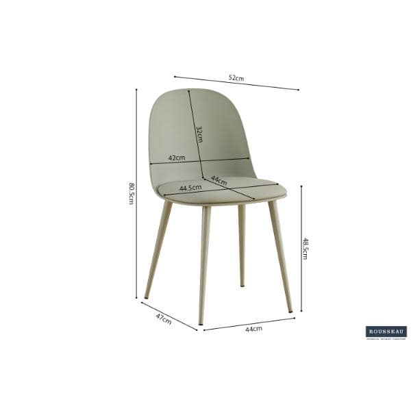 Chaise 'JASMIN' assise pp coussin (RO-9160) – Image 32