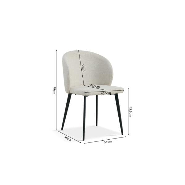 Chaise 'TOLEDO' bouclé (RO-9450) – Image 14