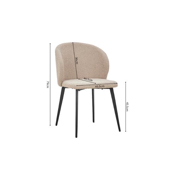 Chaise 'TOLEDO' bouclé (RO-9450) – Image 80