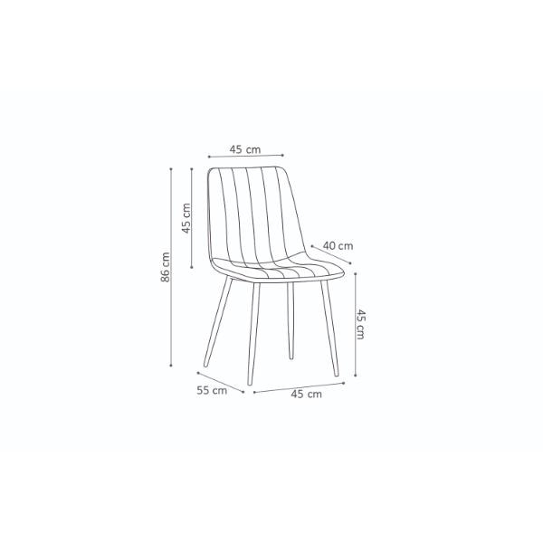 Chaise 'WILLIS' velours (RO-9660) – Image 18