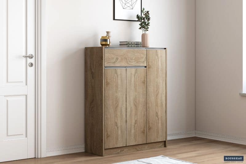 Armoire rangement chaussures 'Lilly' 3 portes Sonoma (RO-5213-2)