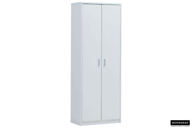 Armoire de rangement multifonction 'Spacio' 2 portes et 4 étagères blanc (RO-6132-1)