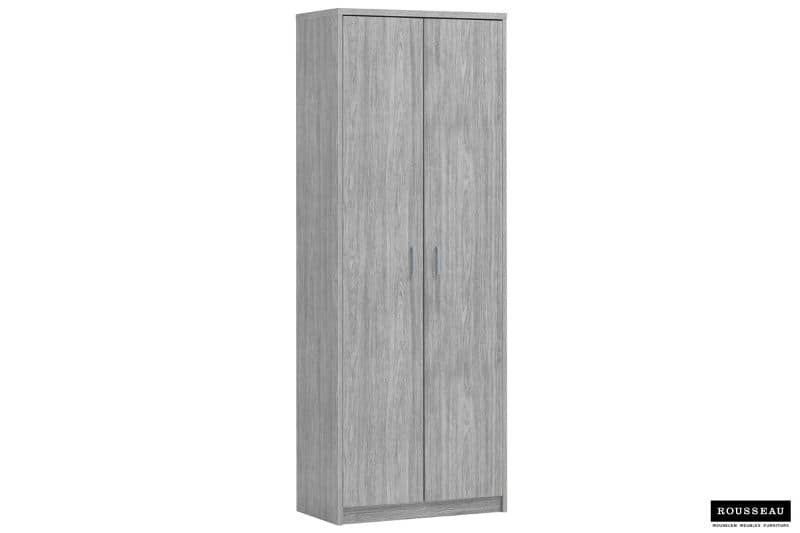 Armoire de rangement multifonction 'Spacio' 2 portes et 4 étagères gris (RO-6132-5)