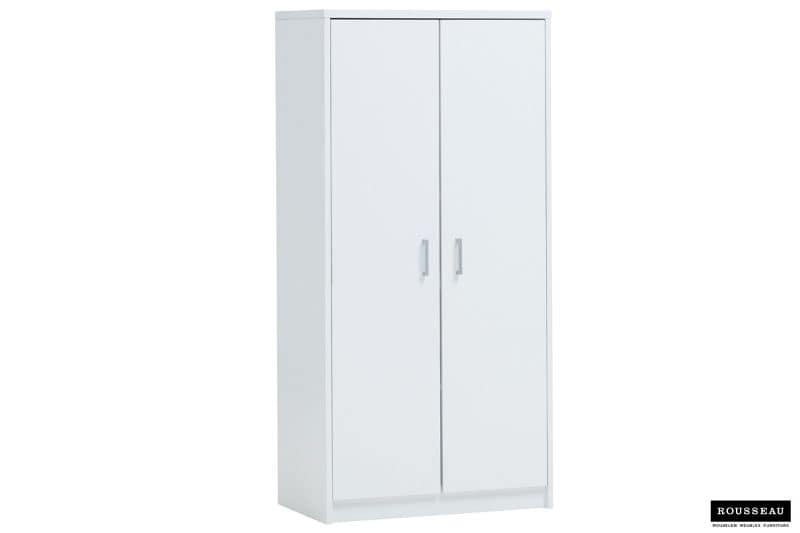 Armoire de rangement multifonction 'Spacio' 2 portes et 5 étagères blanc (RO-6142-1)