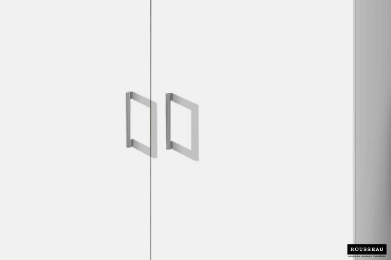 Armoire de rangement multifonction 'Ray' 80 cm 2 portes et 4 étagères blanc (RO-6405-1) – Image 3