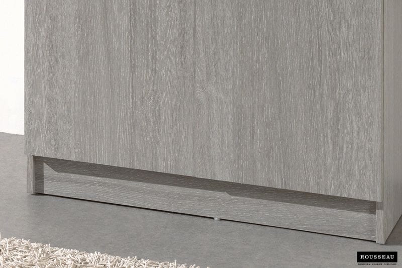 Armoire de rangement multifonction 'Ray' 80 cm 2 portes et 4 étagères gris (RO-6405-5) – Image 4