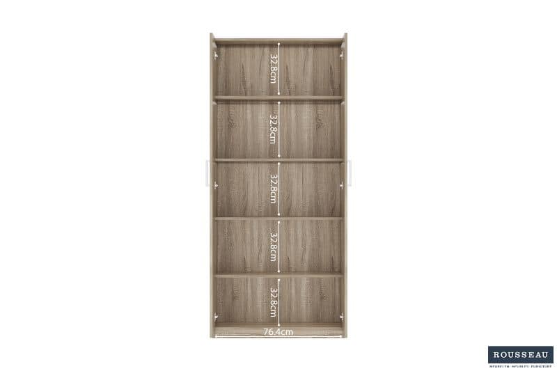 Armoire de rangement multifonction 'Mike' 80cm 2 portes (RO-6805-2) – Image 7