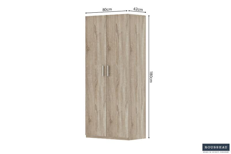 Armoire de rangement multifonction 'Mike' 80cm 2 portes (RO-6805-2) – Image 6